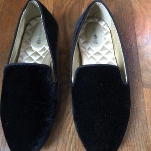 Birdies The Starling Black Velvet Flats